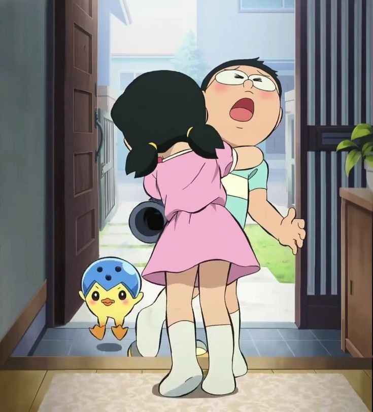 Nobita and Shizuka Love Wallpaper