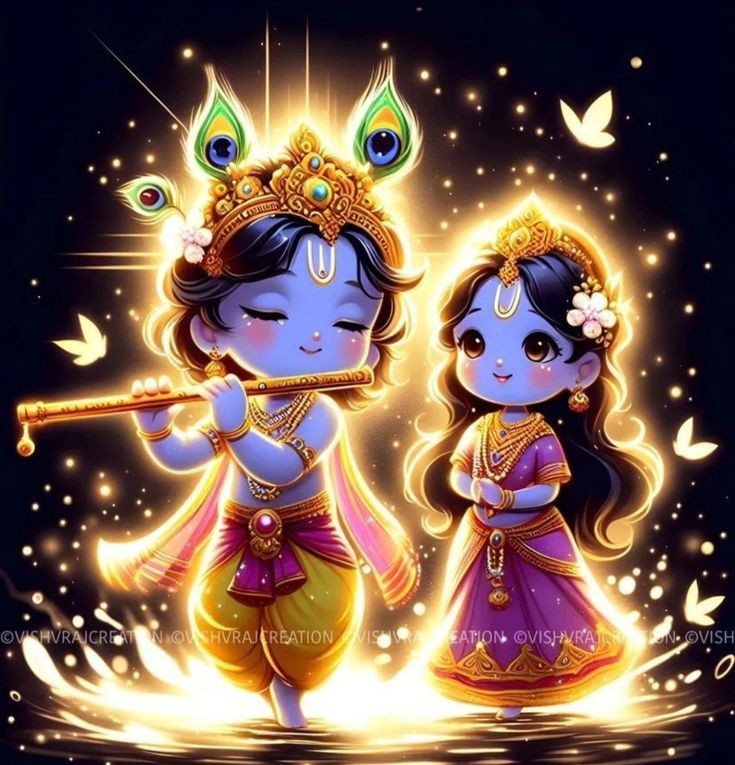 little radha krishna wallpaper