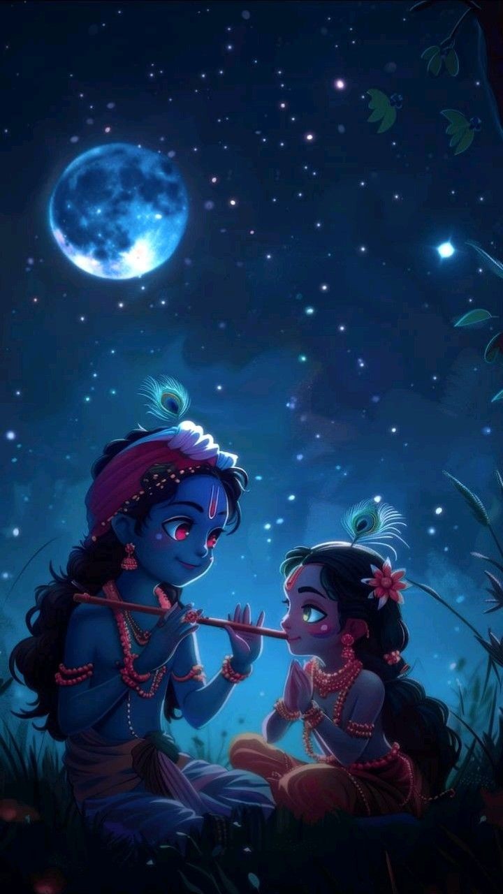 little radha krishna wallpaper