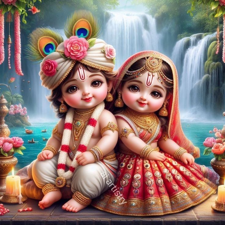 little radha krishna wallpaper