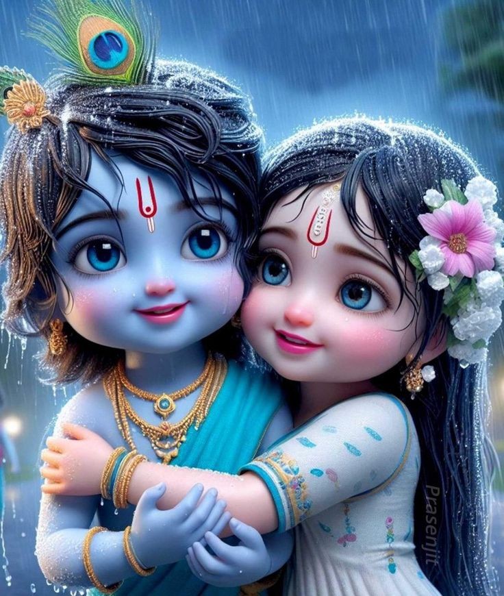 little radha krishna wallpaper