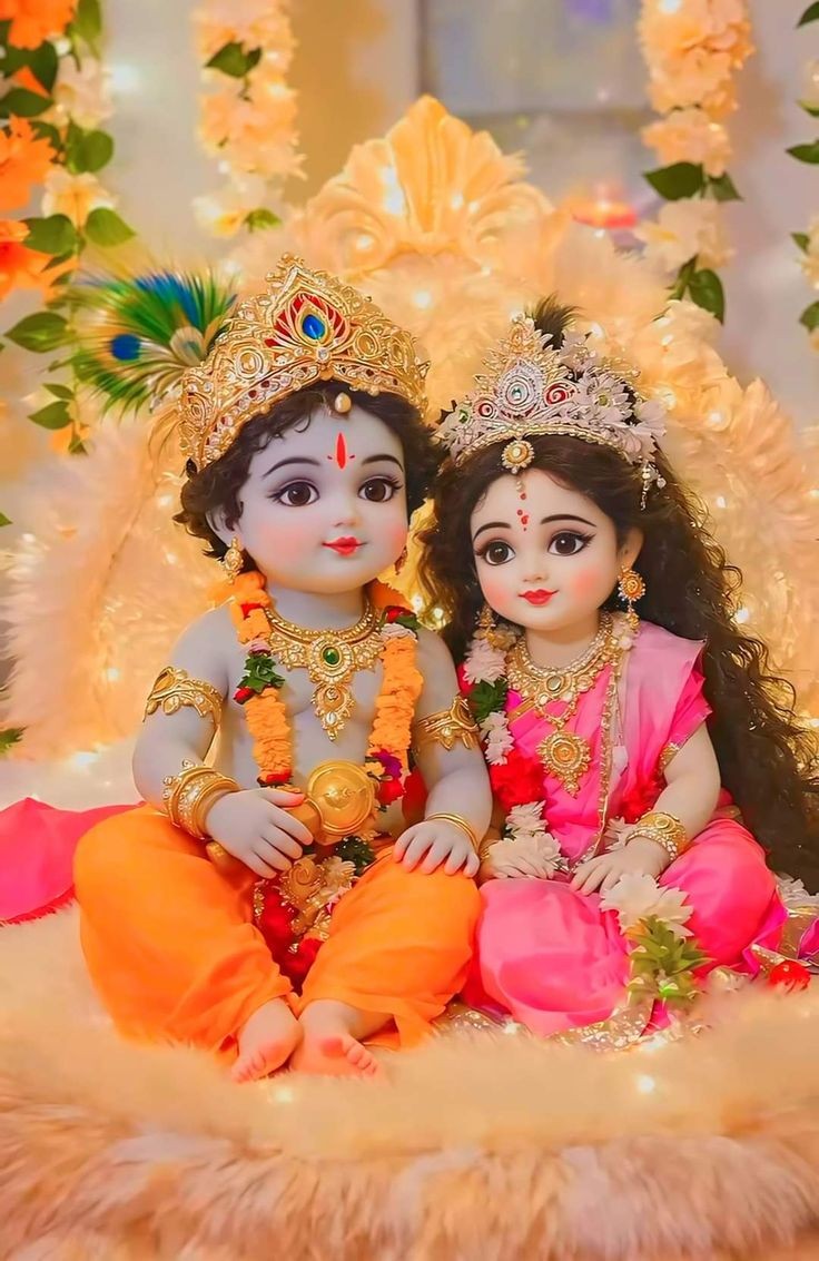 little radha krishna wallpaper